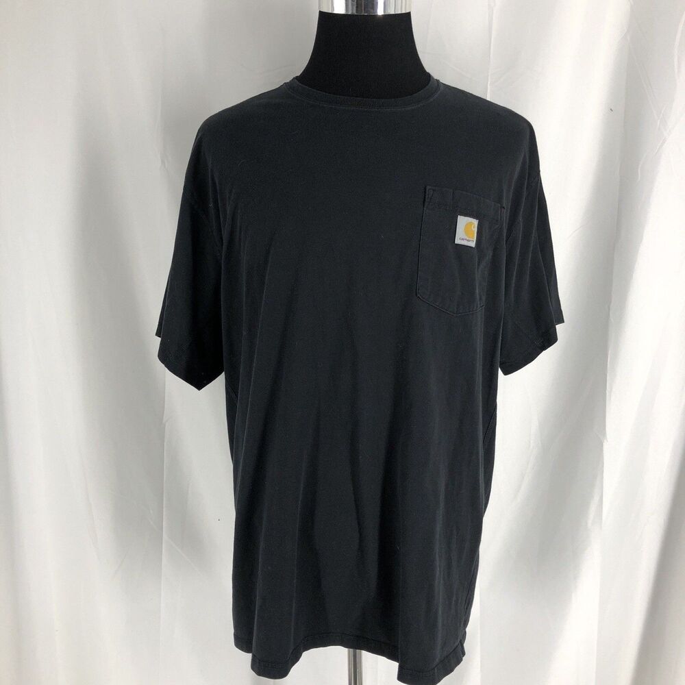 Carhartt Men’s Black Short Sleeve Pocket Tee Relaxed Fit 2XL
